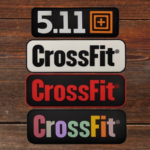 CrossFit长条魔术贴臂章 511战术马甲徽章 PVC士气章户外背包贴章
