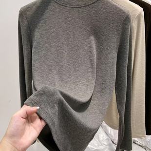 实物以直播间为准 676佰衣中领包心纱羊绒打底