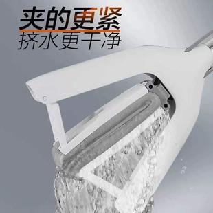 棉地对折吸水拖大卫免手家用 一拖瓷砖净拖把海绵洗水印胶懒人无式
