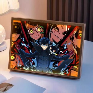 女神异闻录周边灯光画坂本龙司芳泽霞电竞房氛围灯送朋友生日礼物