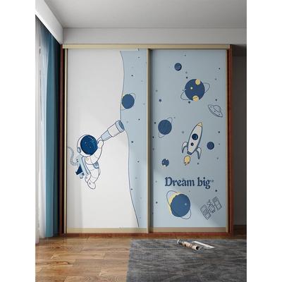 凯贝嘉儿童房衣柜贴纸柜子柜门移门滑门推拉门贴翻新墙纸自粘皮贴