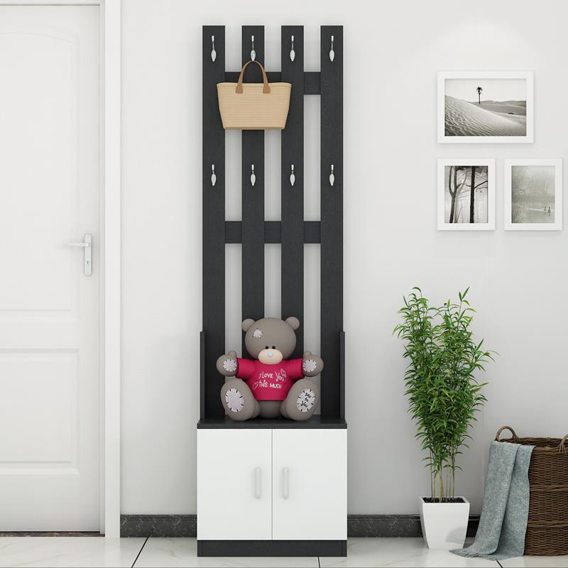 入户门挂衣架鞋柜带挂衣架一体家用卧室落地门口衣帽架玄关衣帽柜