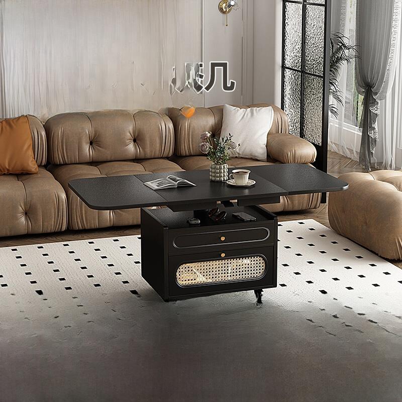 【香港包邮】可折叠升降茶几餐桌两用一体移动岩板创意小户型客厅