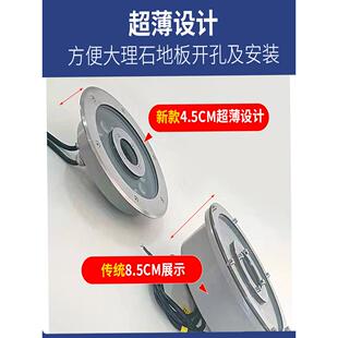 Led不锈钢超薄中孔一体化防水喷泉灯水下防水低压鱼塘景观灯