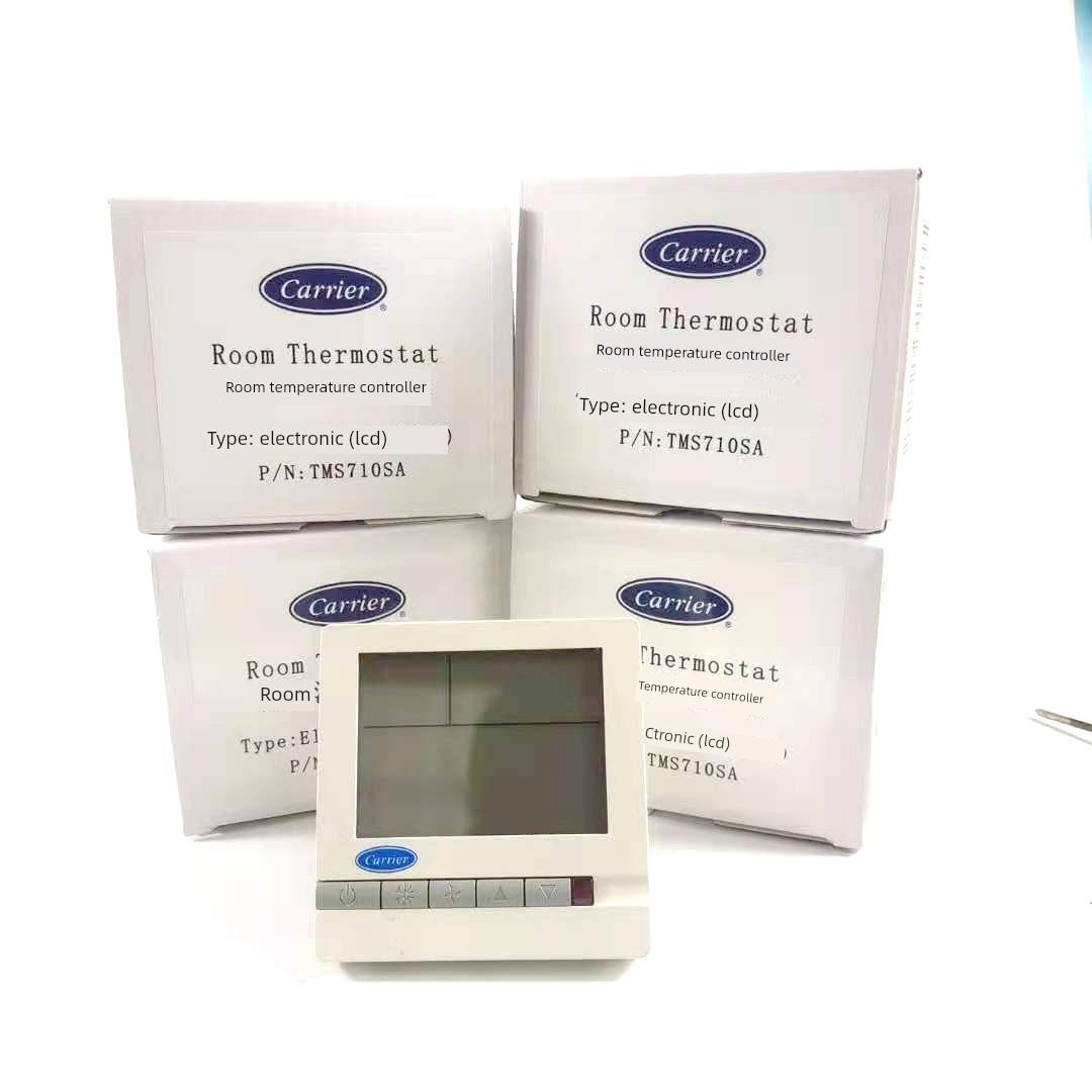 开利中央空调液晶温控器风机盘管三速开关面板TMS710SA水冷控制器