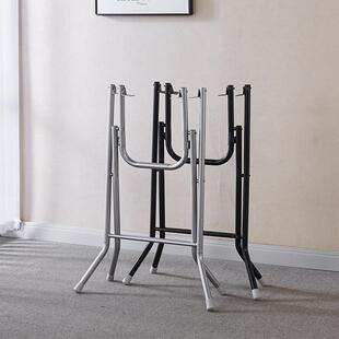 折叠桌腿餐桌桌架简易可折叠大圆桌支架脚架铁艺麻将桌方圆桌桌脚