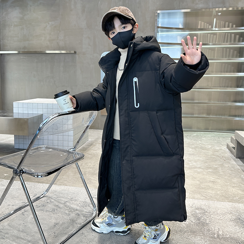 儿童长款加厚男童保暖冬季外套