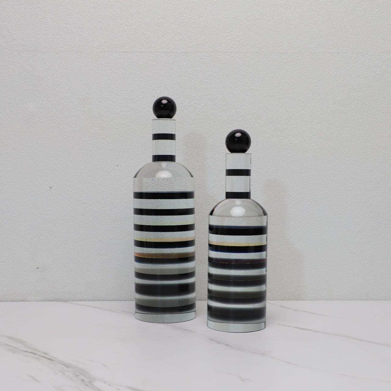 欧式轻奢几何水晶酒瓶摆件客厅样板房办公室售楼部玄关家居装饰品