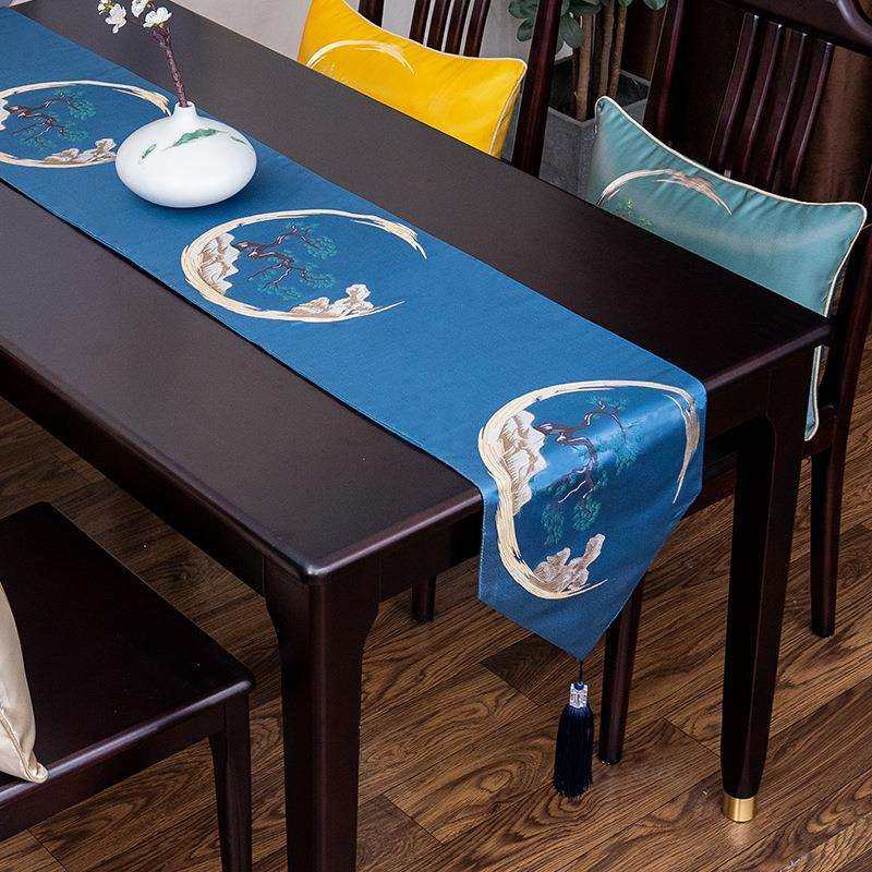 新中式现代软装家居饰品餐桌旗茶艺茶几装饰旗床旗尾巾桌旗布松月,模玩/动漫/周边/娃圈三坑/桌游,模型制作工具/辅料耗材,淘宝优惠券,粉丝福利购,淘宝优惠卷