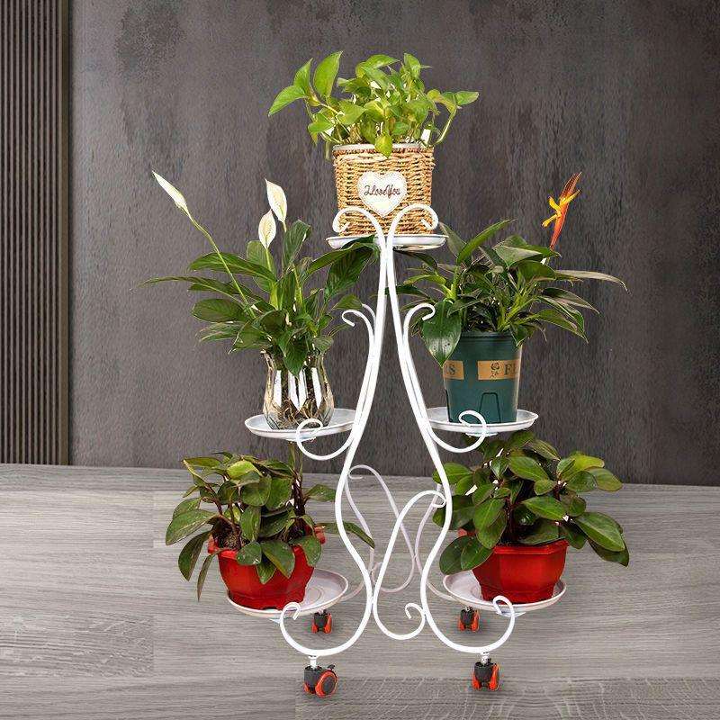 多层花架铁艺室内阳台置物架花盆架省空间多功能落地绿萝弘智