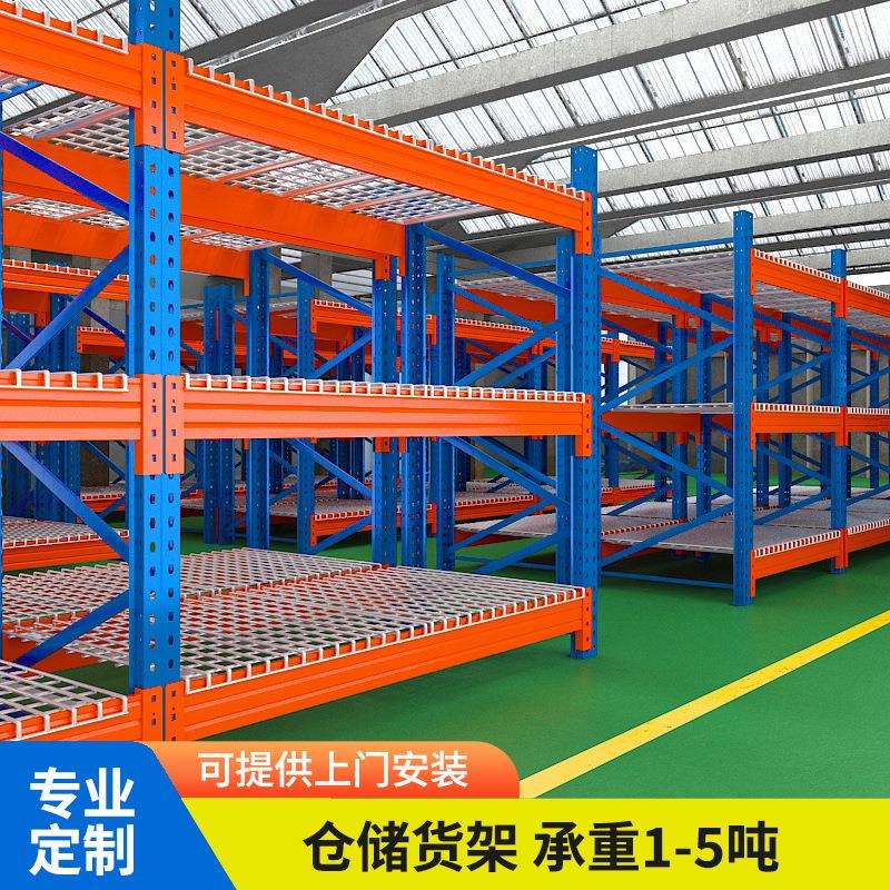 托盘式货架仓储仓库库房横梁重型高位工业大型货物置物架1-5吨