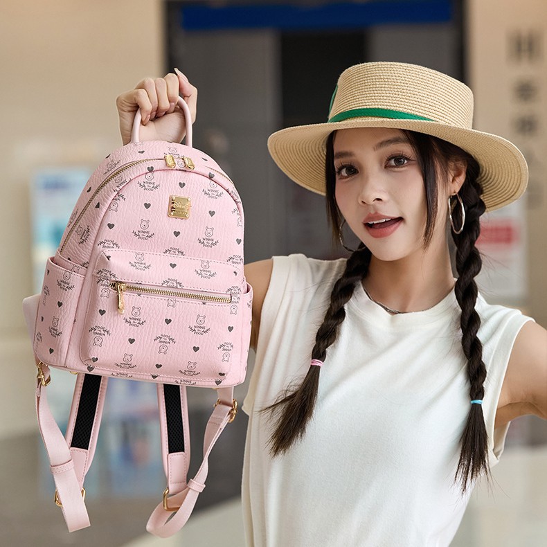 Disney迪士尼维尼熊联名印花女士休闲大容量单双肩手提背包礼物