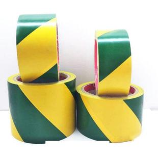 厂家黄绿斑马胶带画线胶布双色条纹警示扁铁电力接地胶带SETON赛