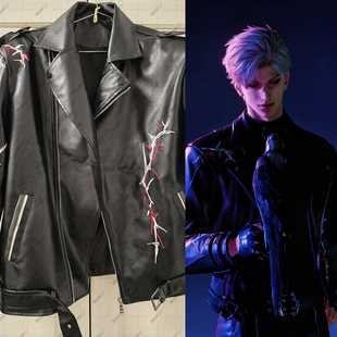 皮衣机车外套异界来客衣服cosplay 恋与深空秦彻COS服同款 现货