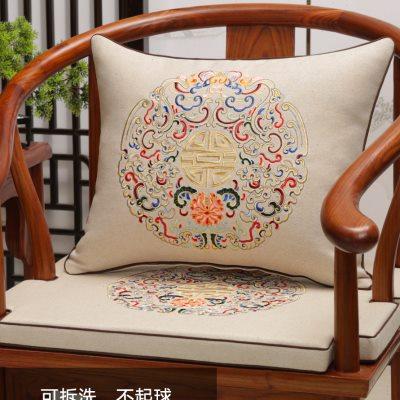 中式红木椅子坐垫太师椅圈椅实木家具官帽茶椅座垫乳胶沙发垫定制