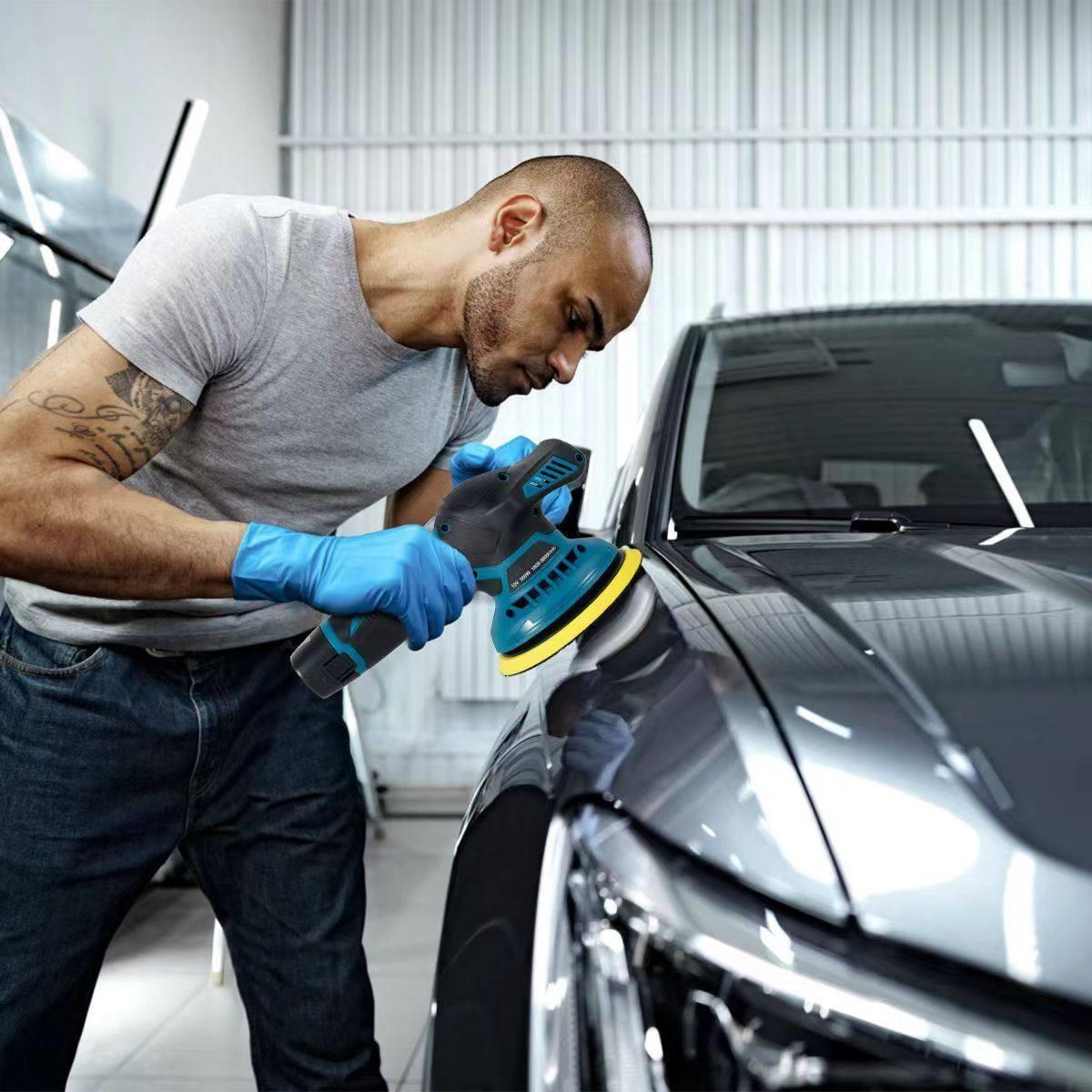 全套无线电动汽车美容打蜡充电式抛光机地板抛光小型画痕修覆神器