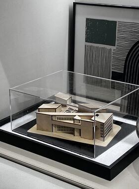 创意木制别墅展示盒摆件建筑模型装饰品样板间客厅书房软装现代