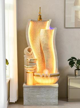 欧式流水喷泉饰品循环水客厅财富入口新家开业办公室无障碍豪华装