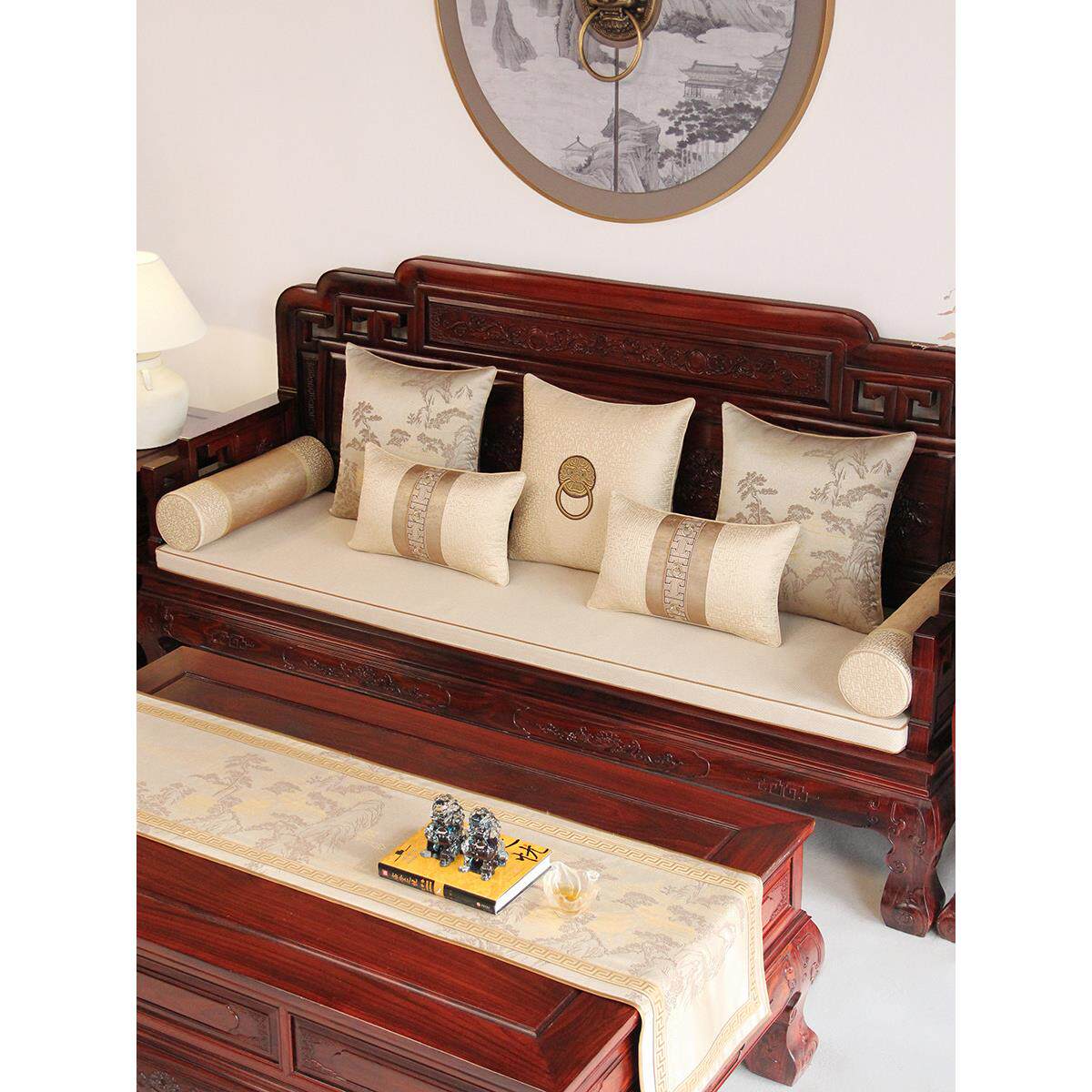 新中国风红木沙发坐垫经典实木家具海绵坐垫座椅坐垫套罗汉床乳胶