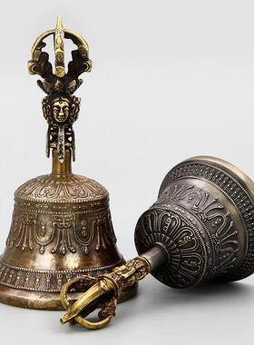 尼泊尔金刚铃杵五股法铃金刚铃手持手摇铃纯铜法器铃铛