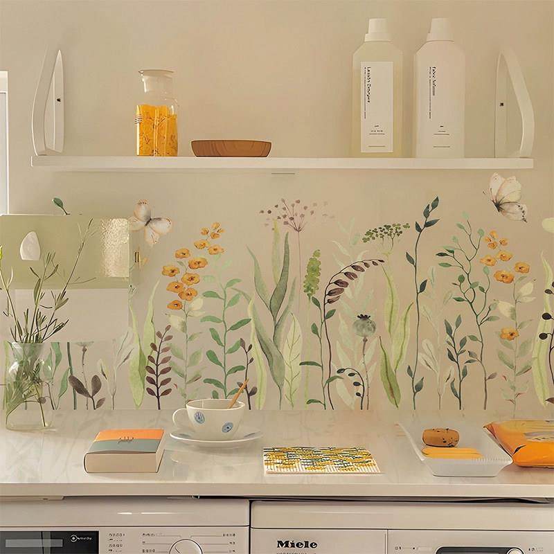 北欧田园ins风pvc浴室挂镜DIY墙面改造自粘防水无痕玻璃装饰贴纸