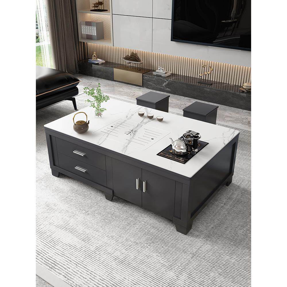 功夫茶几茶台一体烧水壶全自动泡茶桌岩板现代简约客厅家用办公室