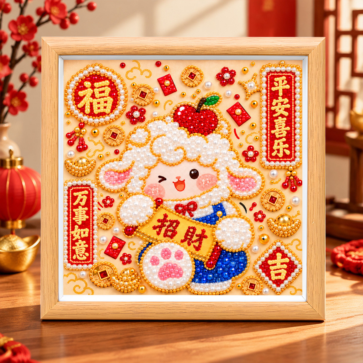 新年小羊珍珠钻石画diy材料包