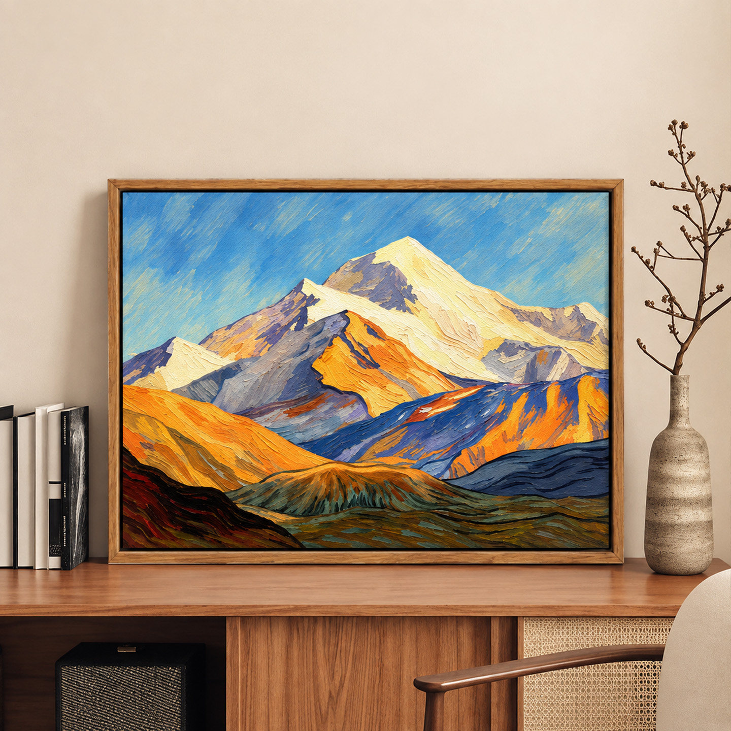 日照金山数字油画diy填充色手工绘材料包客厅沙发背景墙装饰画