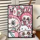 饰画手工绘填涂色画 拉布布diy数字油画卡通泡泡玛特labubu可爱装