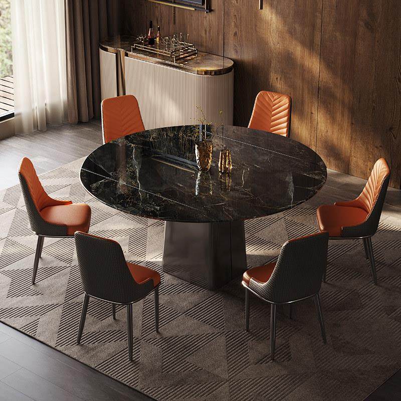 德品曼意式轻奢餐桌微晶石旋转伸缩方圆两用2025新款桌椅组合饭桌,住宅家具,岩板餐桌,淘宝优惠券,粉丝福利购,淘宝优惠卷