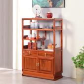 博古架实木茶柜收纳柜中式 茶架子古董展示柜置物架茶室客厅餐柜