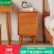 实木床头柜现代简约简易储物柜整装 小型北欧床边柜 收纳柜免安装