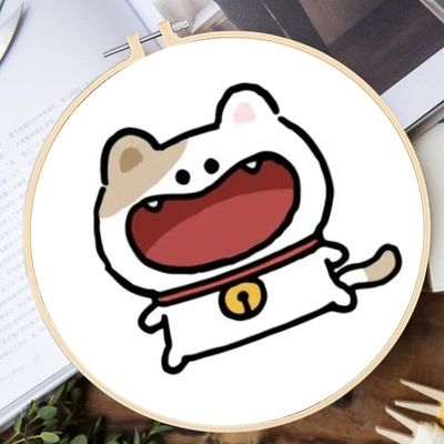 可爱卡通小动物们绣绷款儿童初学简单绣挂件童趣十字绣送闺蜜礼物