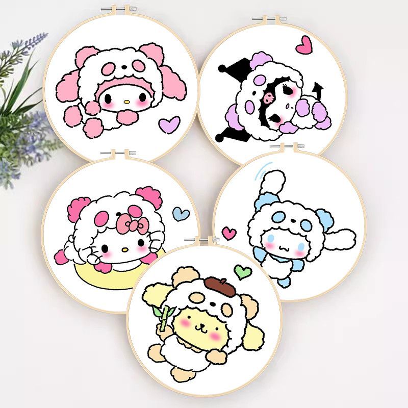 帕恰狗十字绣初学者小型十字绣儿童6-12岁三丽鸥绣绷款手工十字绣