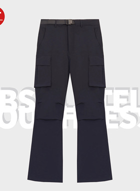 【AT】3D立体“尼龙褶皱”轻阔微喇显高防水工装裤