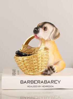 新款直销创意可爱狗狗放钥匙收纳摆件家居桌面鞋柜玄关客厅装饰收