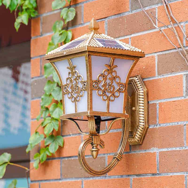 新款直销灯壁灯中式户外庭院灯阳台花园别墅大门外墙灯太阳能IP65