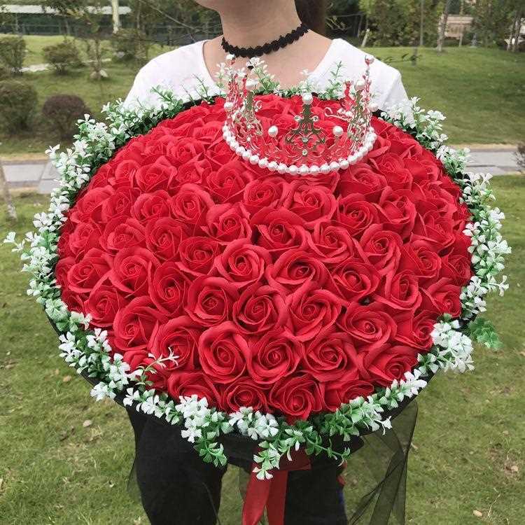 新款直销圣诞节99朵香皂花玫瑰花仿真玫瑰花520情人节圣诞节男女