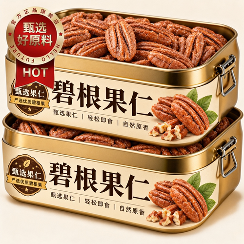 甄选碧根果仁原味无添加干果