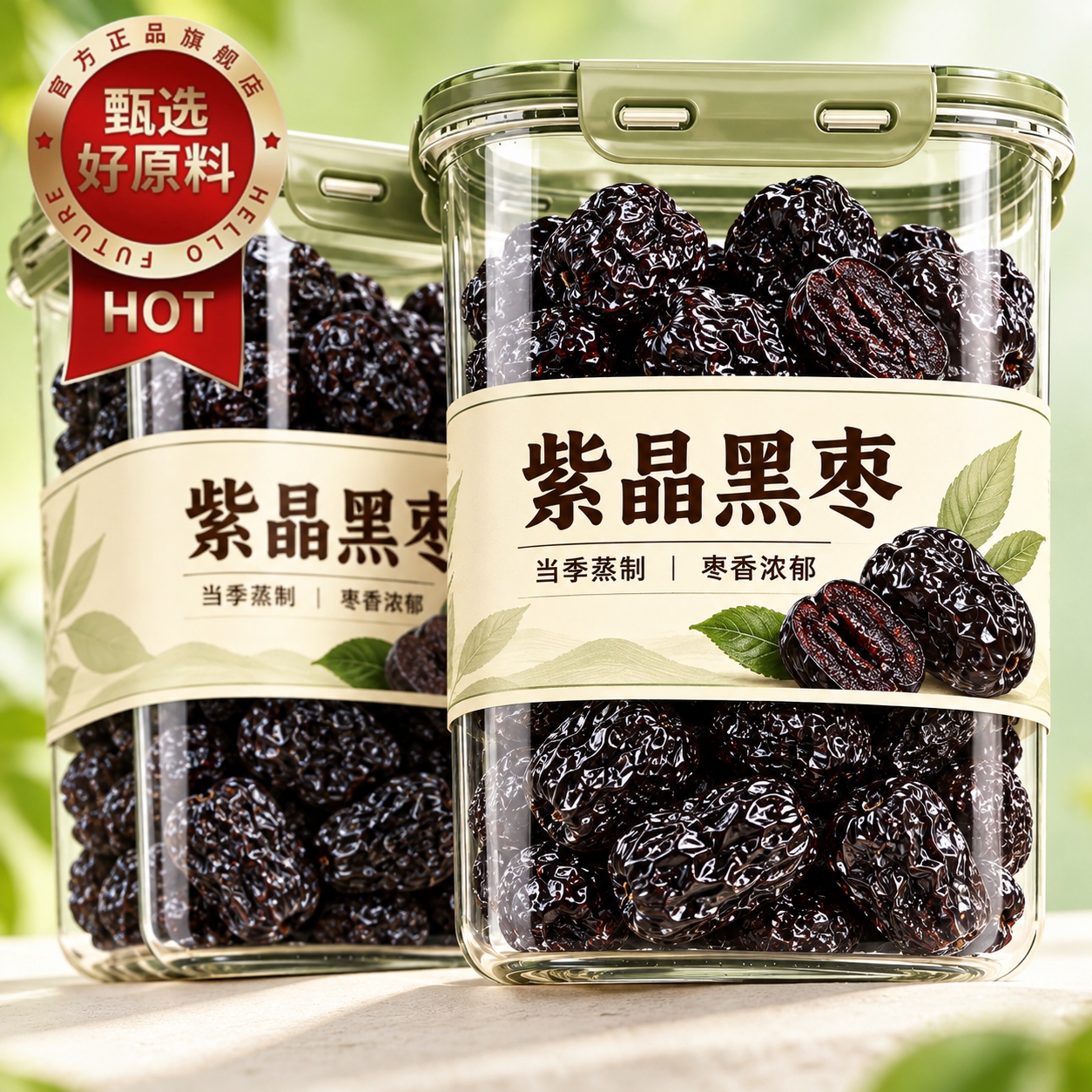 天猫甄选紫晶黑枣正品官方旗舰店大乌枣软枣特产零食大枣健康食品