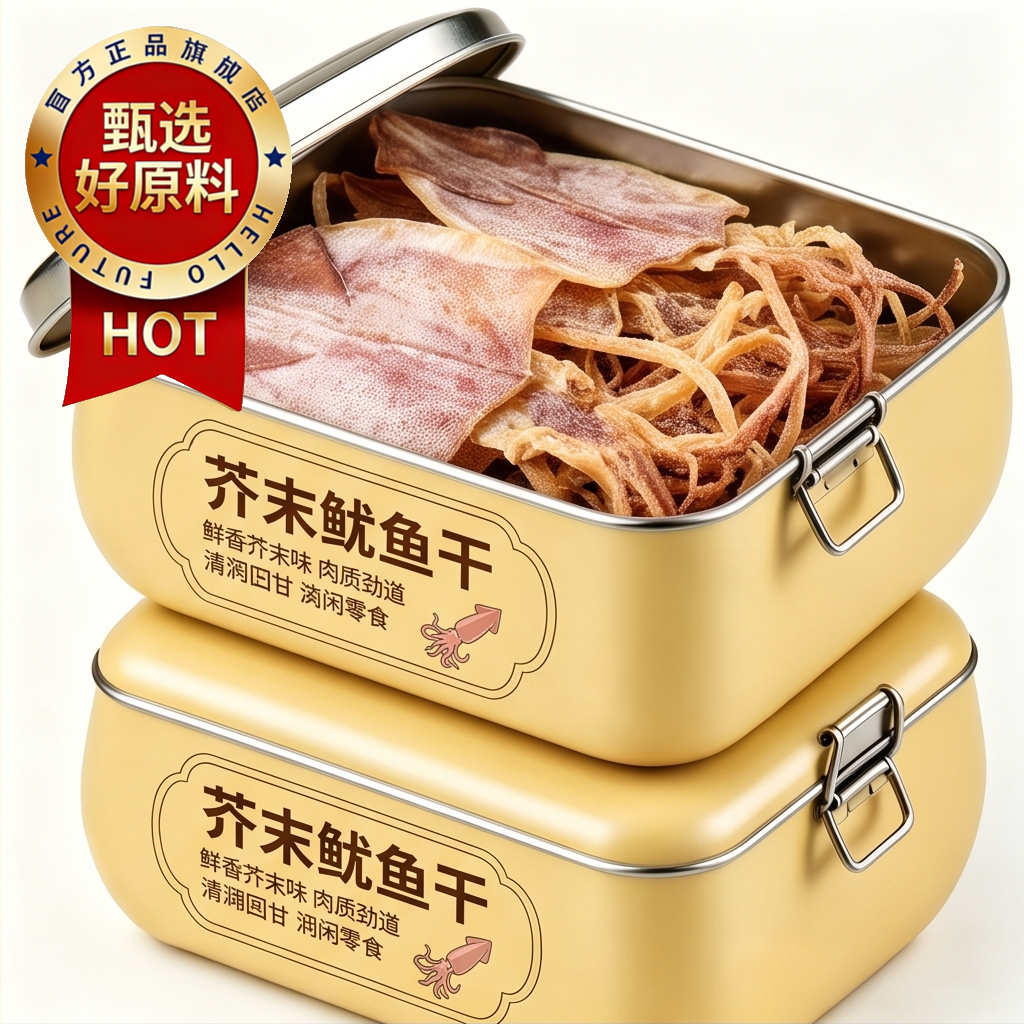 手撕芥末鱿鱼干海鲜干货开袋即食烤鱿鱼现烤海鲜零食烧烤KTV同款