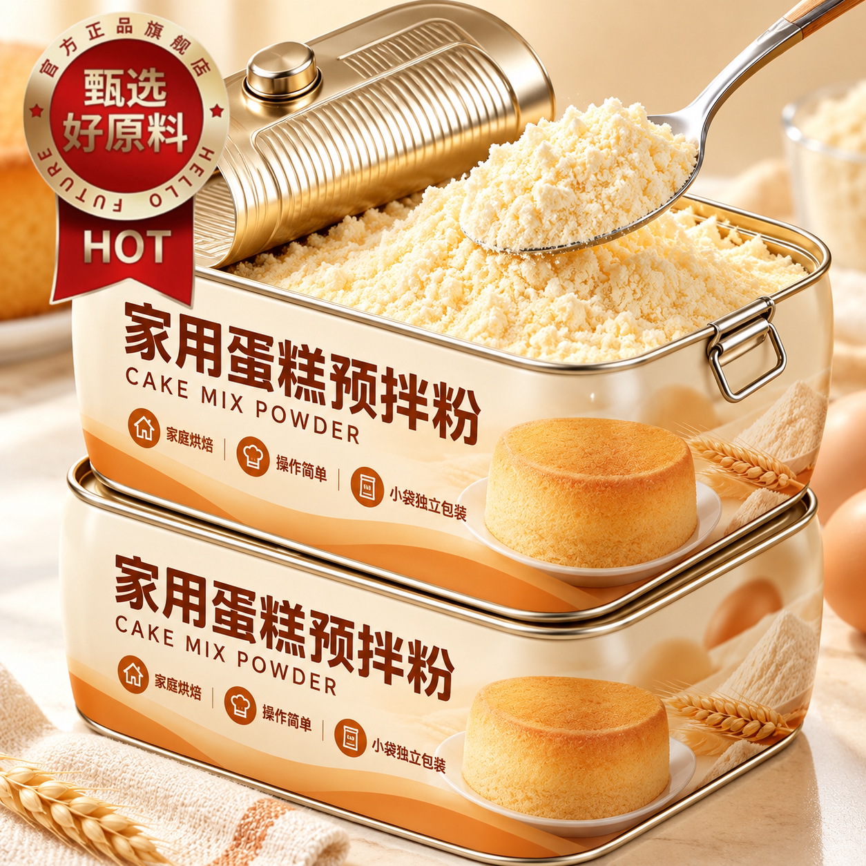 电饭煲蛋糕预拌粉空气炸锅蛋糕烘焙家用低筋面粉自制专用粉商用