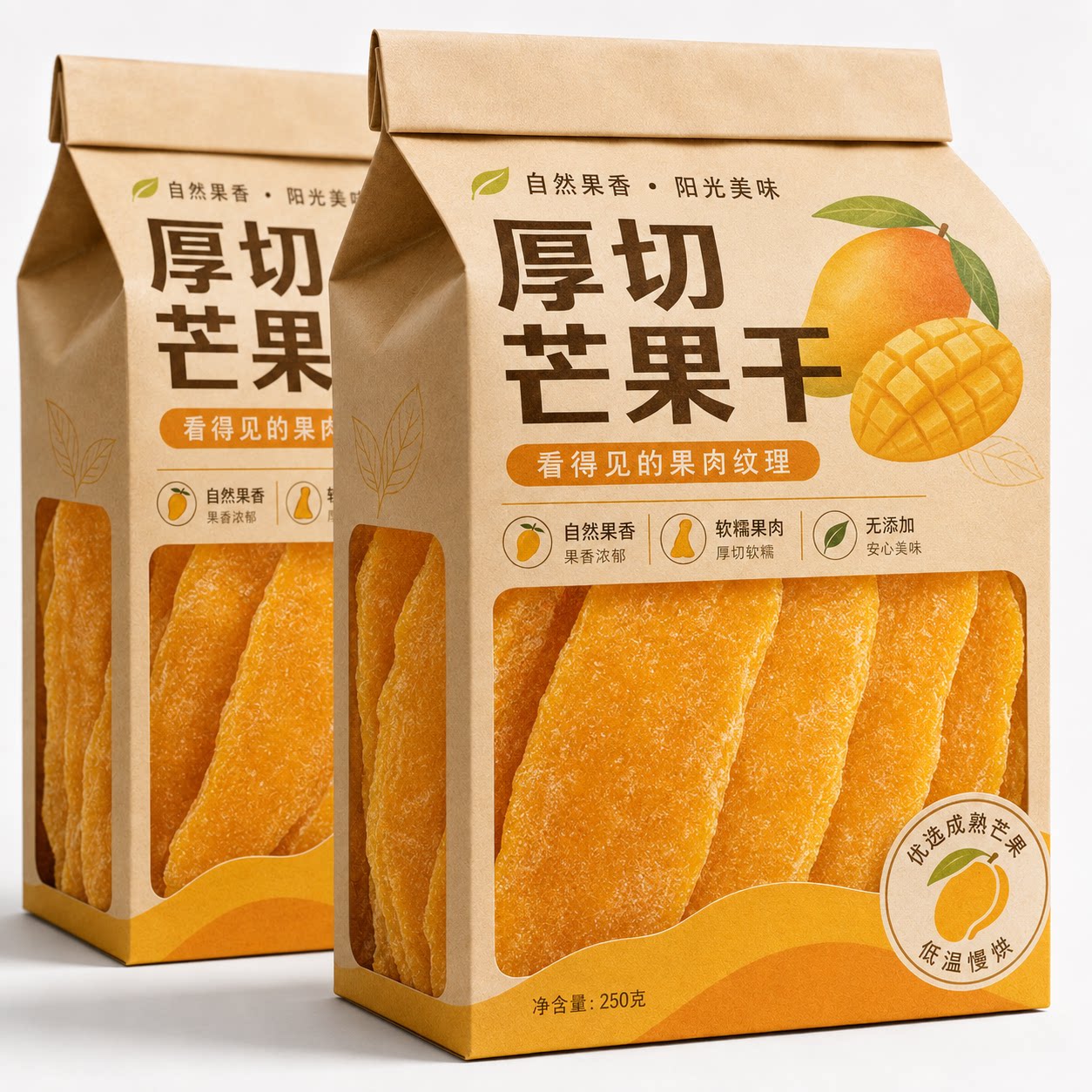 新鲜东南亚风味芒果干软糯香甜新鲜水果干蜜饯果脯网红休闲小零食