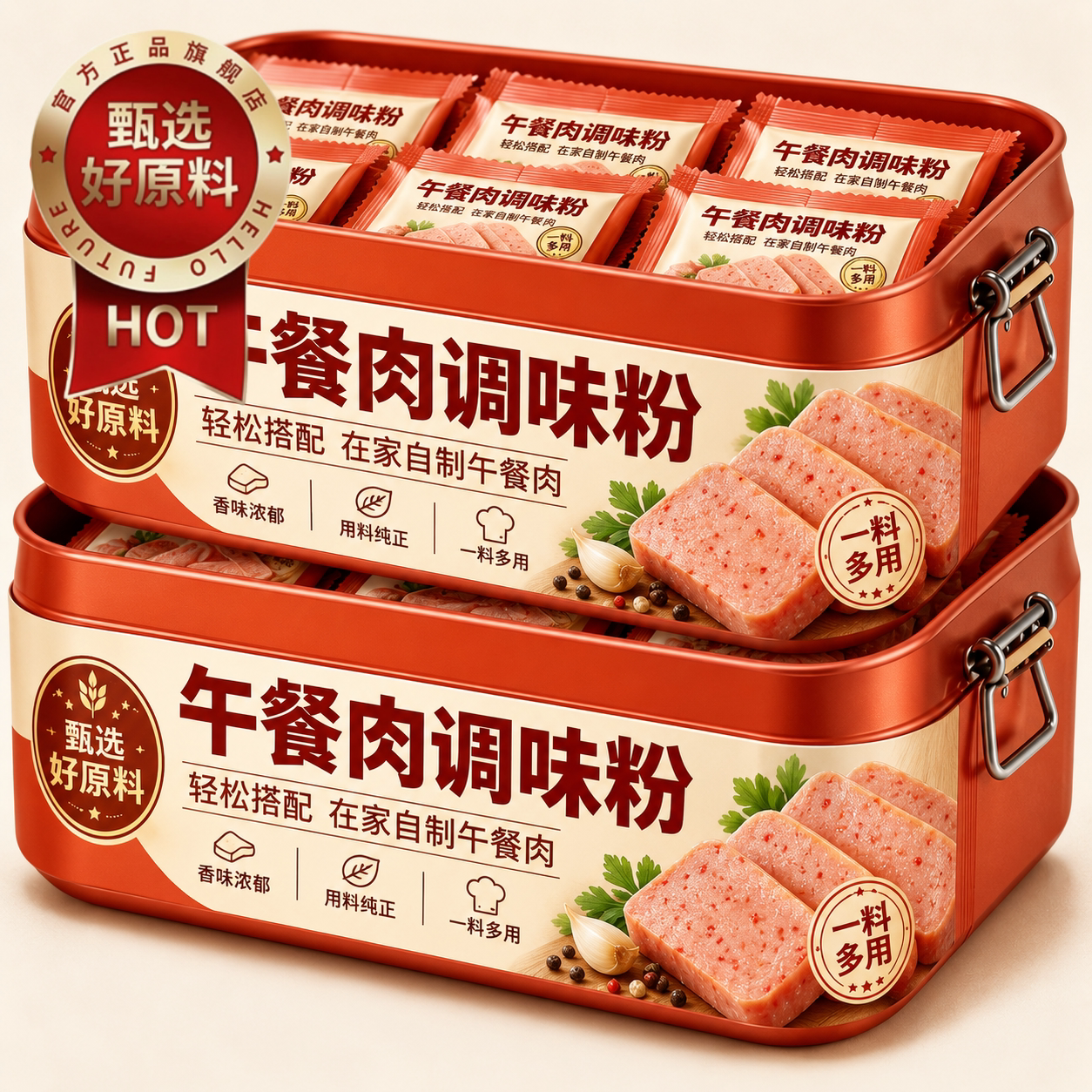 自己做午餐肉调味粉无添加官方旗舰店家庭专用儿童自制火腿肠调料