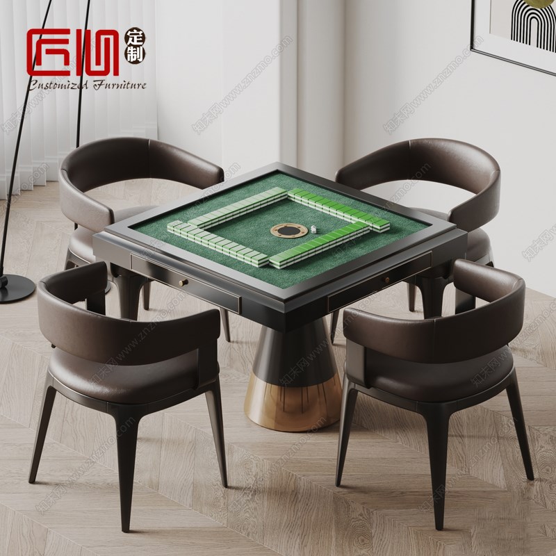 轻奢麻将桌家用全自动麻将机一体餐桌椅茶楼棋牌室电动麻将扭蛋桌
