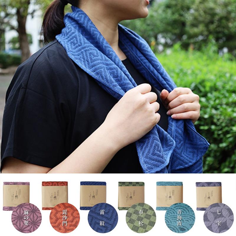 日本今治毛巾kontex纯棉moku提花纹轻量薄长速干可携式运动吸水柔