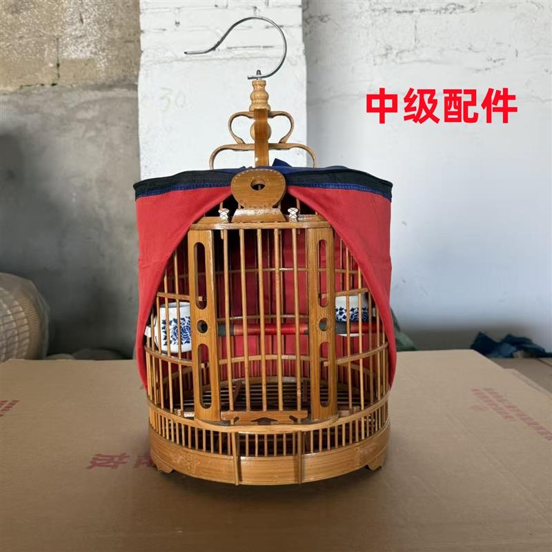 贵州凯里画眉笼老竹精品手工竹制三皮全套大号八哥鹩哥画眉鸟笼子