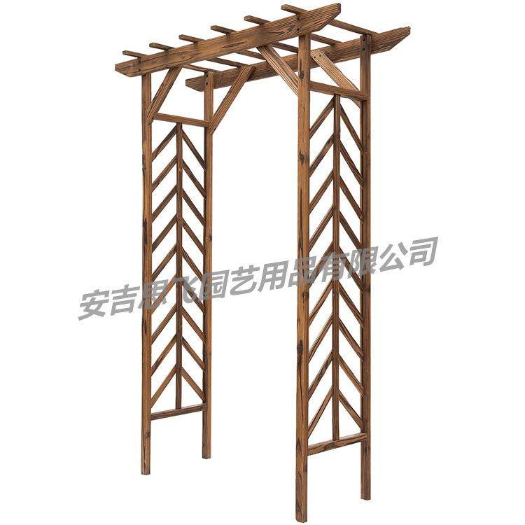 思飞园艺实木花园门婚庆木拱门花架木栅栏拱门景观拱形葡萄爬藤架
