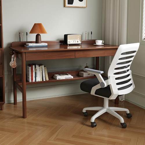 实木书桌简约家用办公桌学生写字桌卧室台式电脑桌简易桌子学习桌