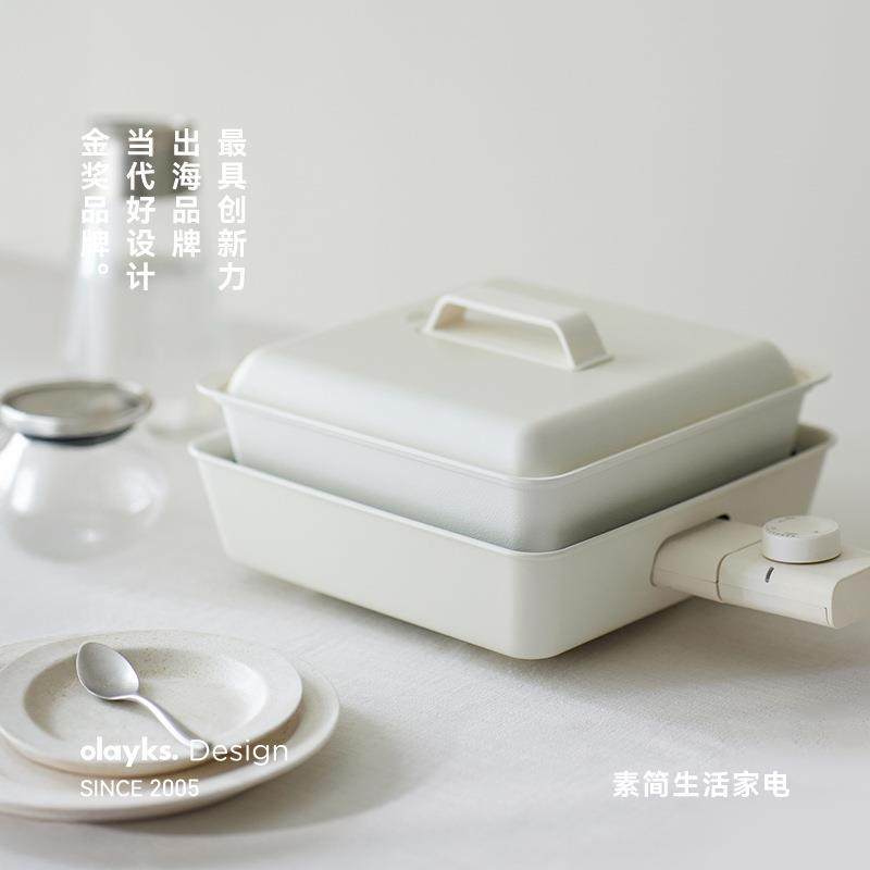 olayks立时多功能料理锅家用烤涮一体锅烤肉蒸煮煎炒炖鸳鸯电火锅,3C数码配件,USB灯,淘宝优惠券,粉丝福利购,淘宝优惠卷